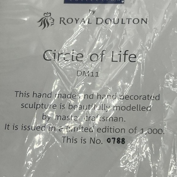 Disney Showcase Collection by Royal Doulton - Circle of Life DM11 - #788/1000 wi - Picture 9 of 10